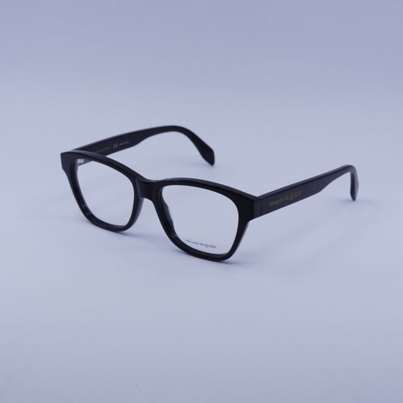Alexander McQueen AM0306O 001 Eyeglasses Black 52mm Square Frame - Picture 1 of 9